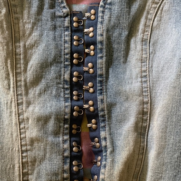 FANG Denim Vest with Multicolor Lining - Picture 3 of 5